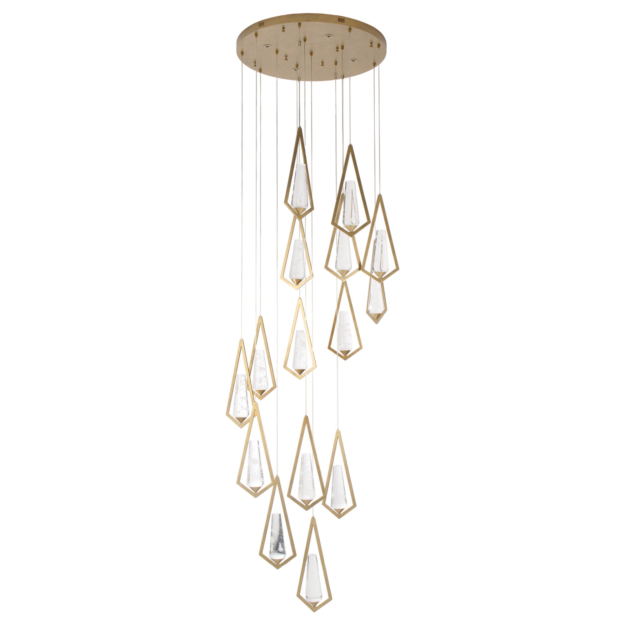 Geometric Crystal Drop Chandelier