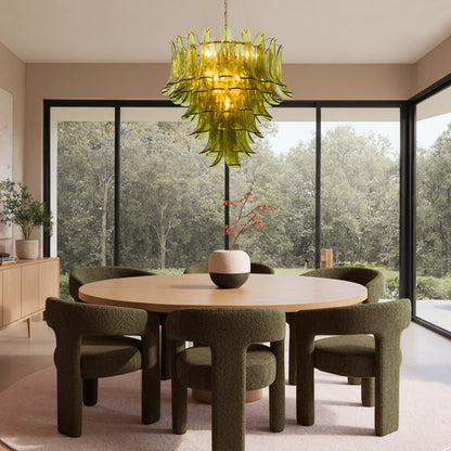 Green Petalo Murano Chandelier 29.5" 35.4"