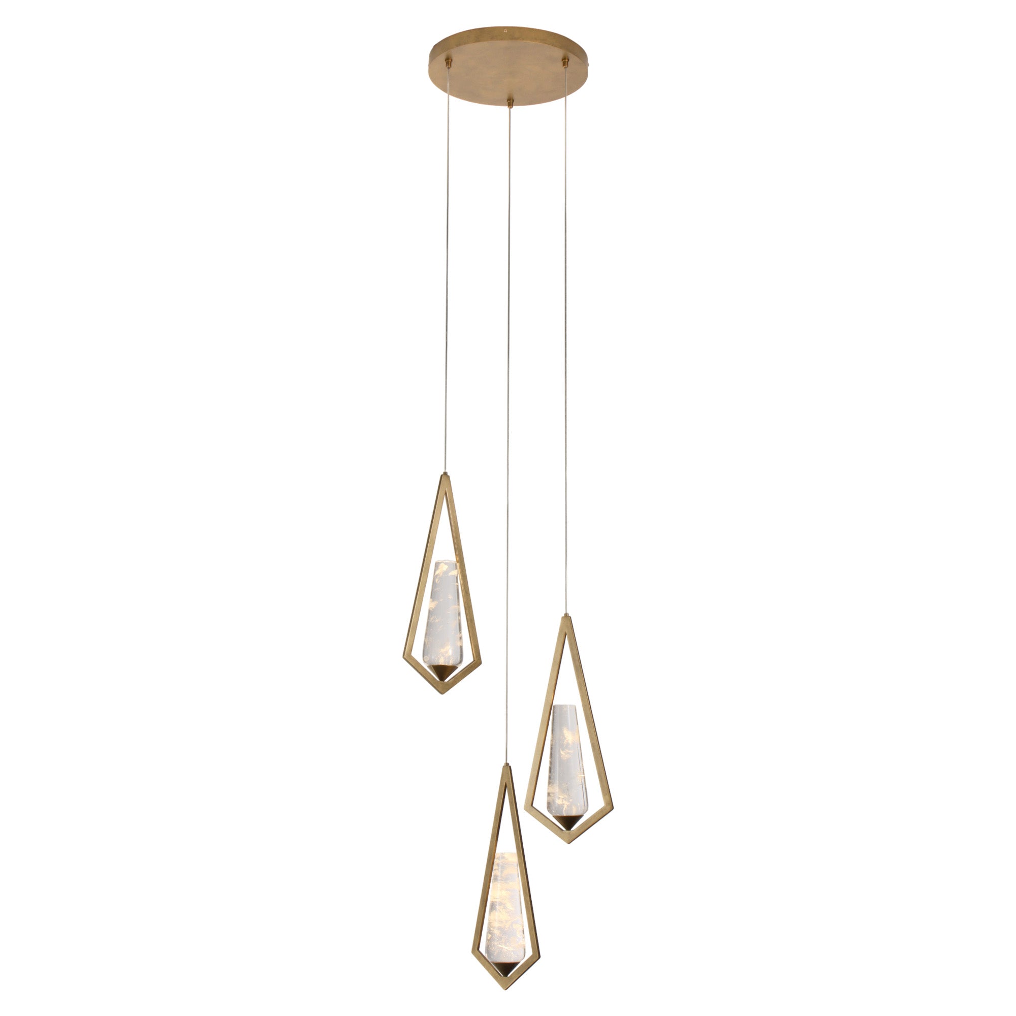 Geometric Crystal Drop Chandelier