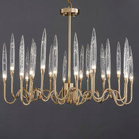 Reese Brass Glass  chandelier