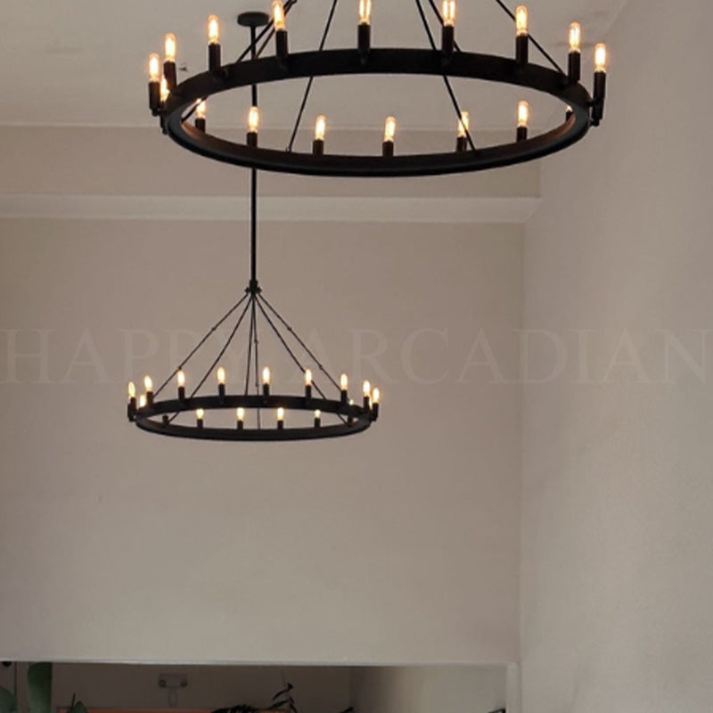 HA Radiant Vintage Filament Round Chandelier