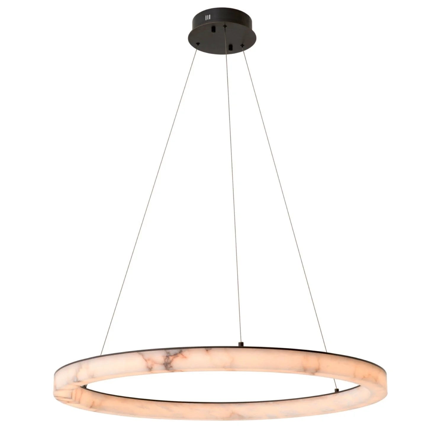 Audrey Modern Round Living Room Alabaster Chandelier