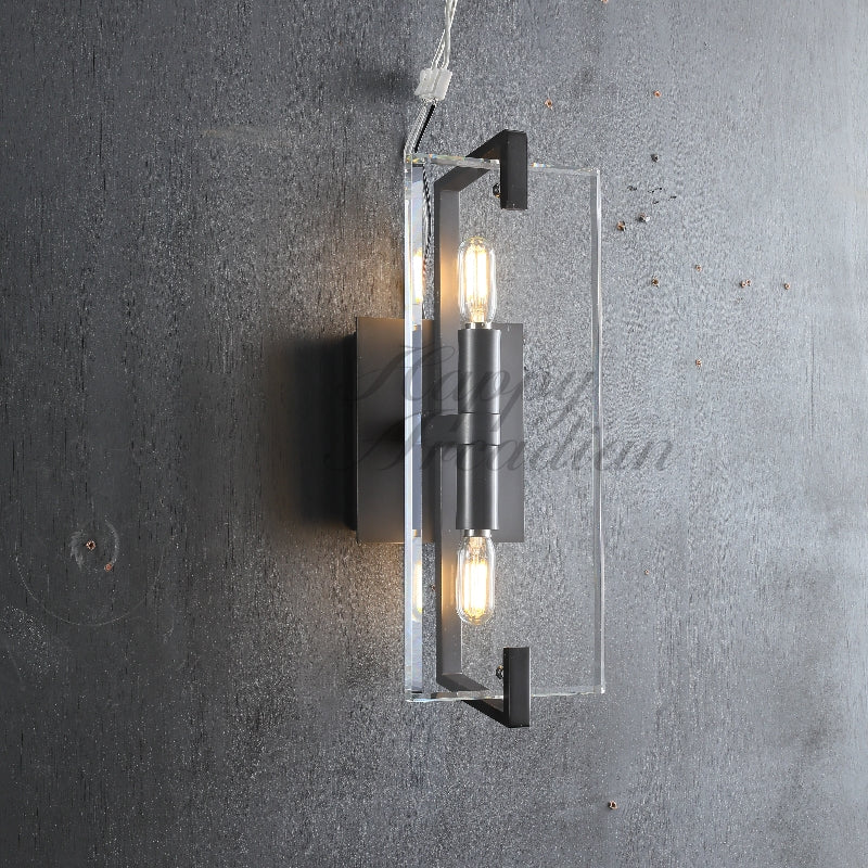 Sable Linear Glass Wall Sconce for 15''H 20''H 25''H