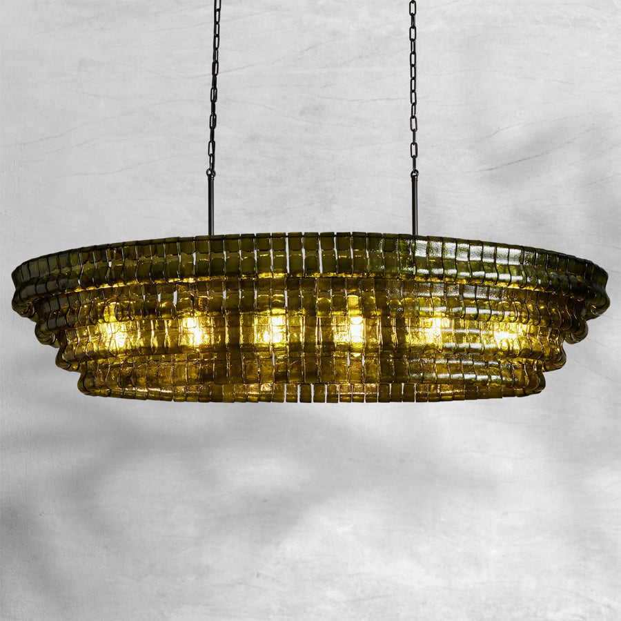 Glacien Oval Chandelier 54"W/65"W