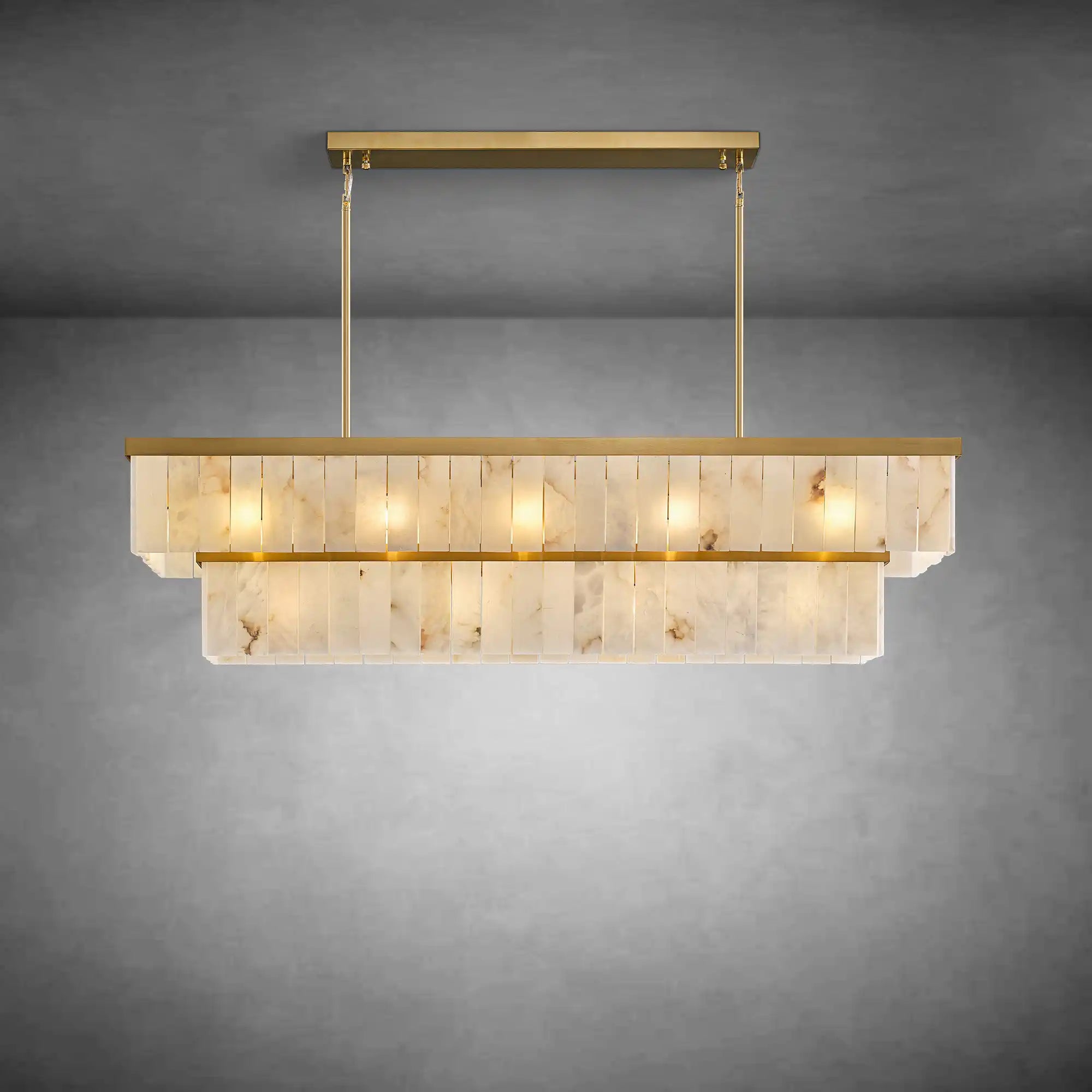Rectangle Alabaster Chandelier