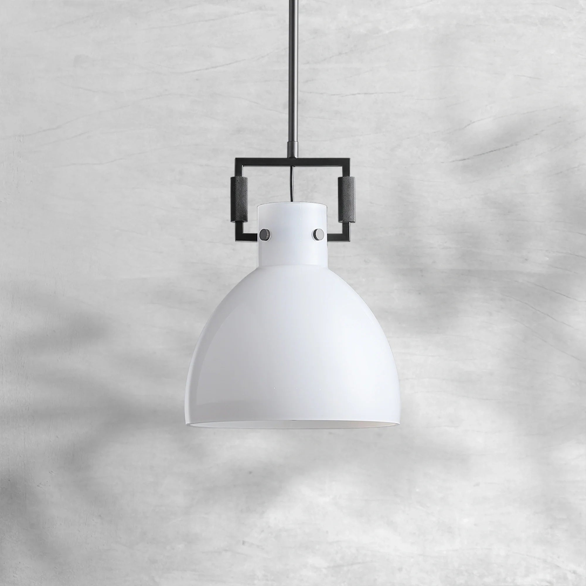 Modulus Milk Glass Cloche Pendant 10"14"18"