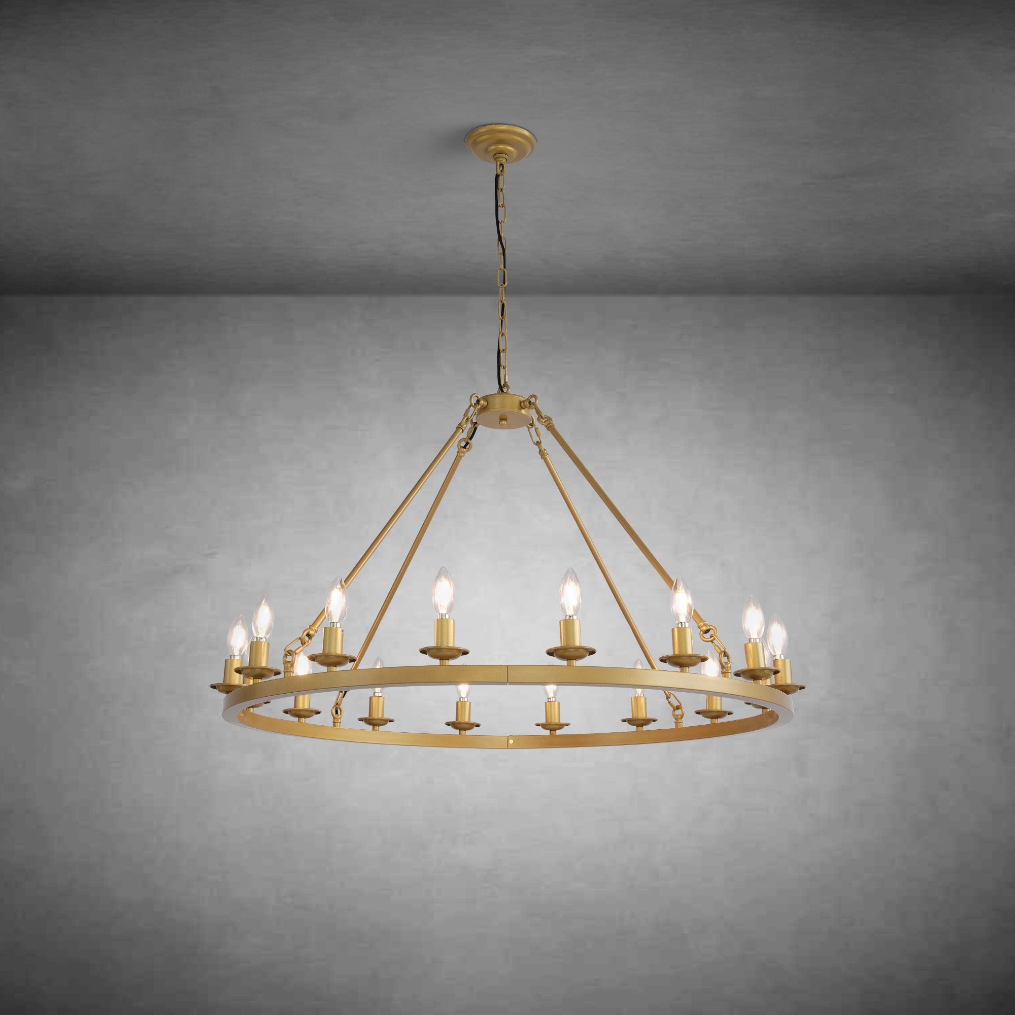 Modern wheel-shaped Chandelier