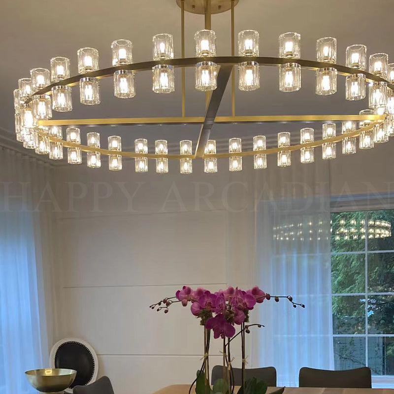 HA Harrison Crystal Round Chandelier 60"