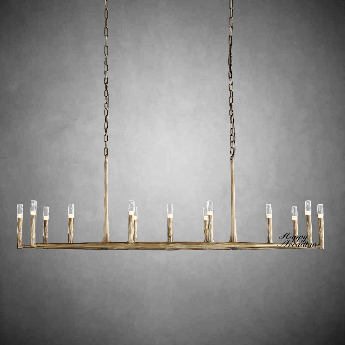 Briony Forged Linear Chandelier 54"72''96''