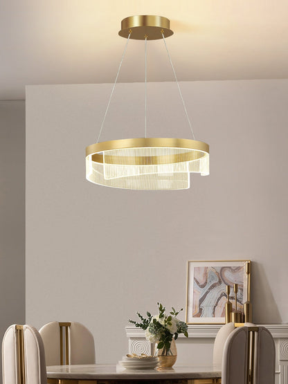 Designer Recommended Modern Simple Ring Round Acrylic Chandelier for Living Room/Bedroom/Dining Room