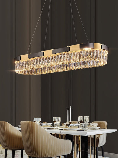 New Designer Recommended Modern Light Luxury Round/Oval Crystal Chandelier for Living Room/Dining Room