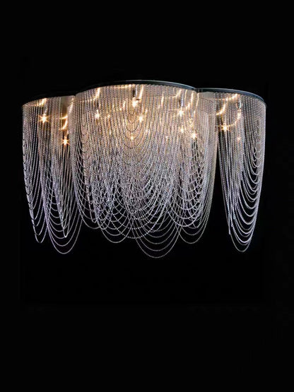 Post-Modern Art Flower Multi-tier Stainless Steel Pendant Chandelier for Living/Dining Room/Bedroom