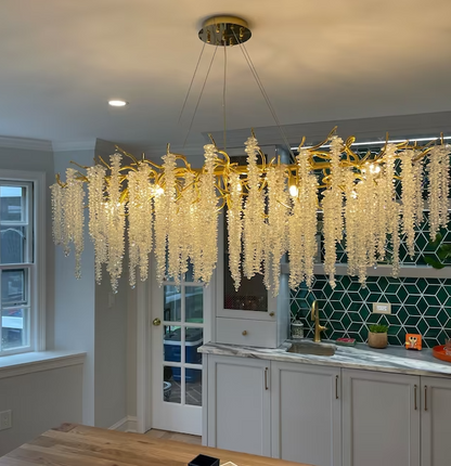 Branch Style Ceiling Light Crystal Icicle Chandelier