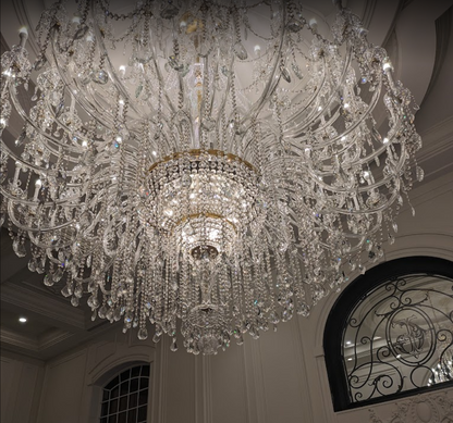 Extra Large Classic Traditional Crystal Chandelier 60/72/90 Lights for Hotel/Showroom/Foyer/Wedding Hall/Coffee Shop