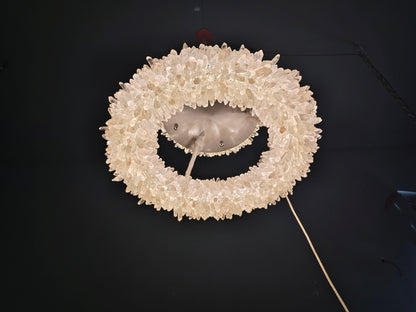 Amber Kandace Round Rock Crystal Pendant Light Modern Chandelier for Living Room