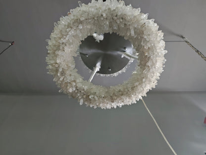 Amber Kandace Round Rock Crystal Pendant Light Modern Chandelier for Living Room