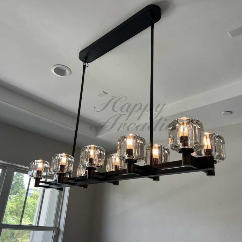 Maelis Double Linear Chandelier 54" for Living Room, Bedroom, Dining Table