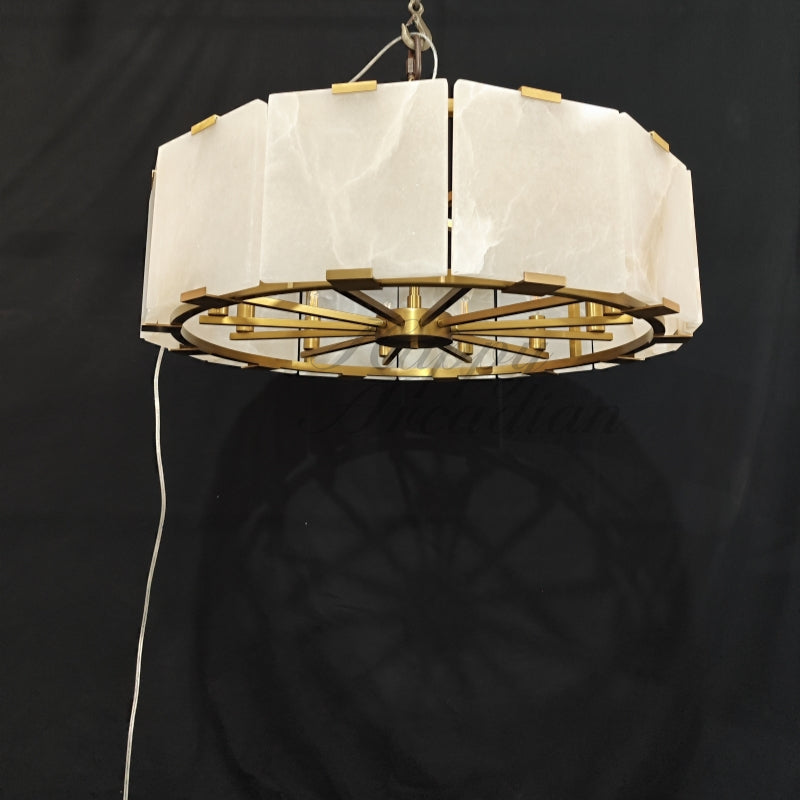 Halloway Calcite Round Chandelier