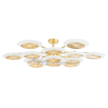 Ovo Ice Glass Round Chandelier 56.75"