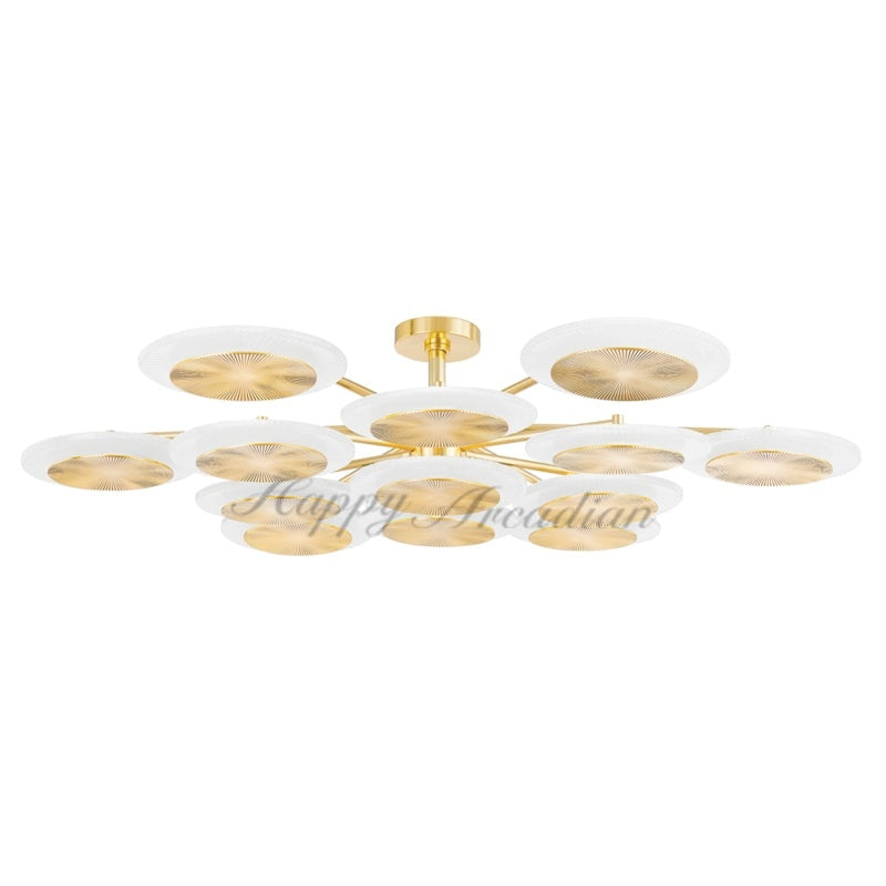 Ovo Ice Glass Round Chandelier 56.75"
