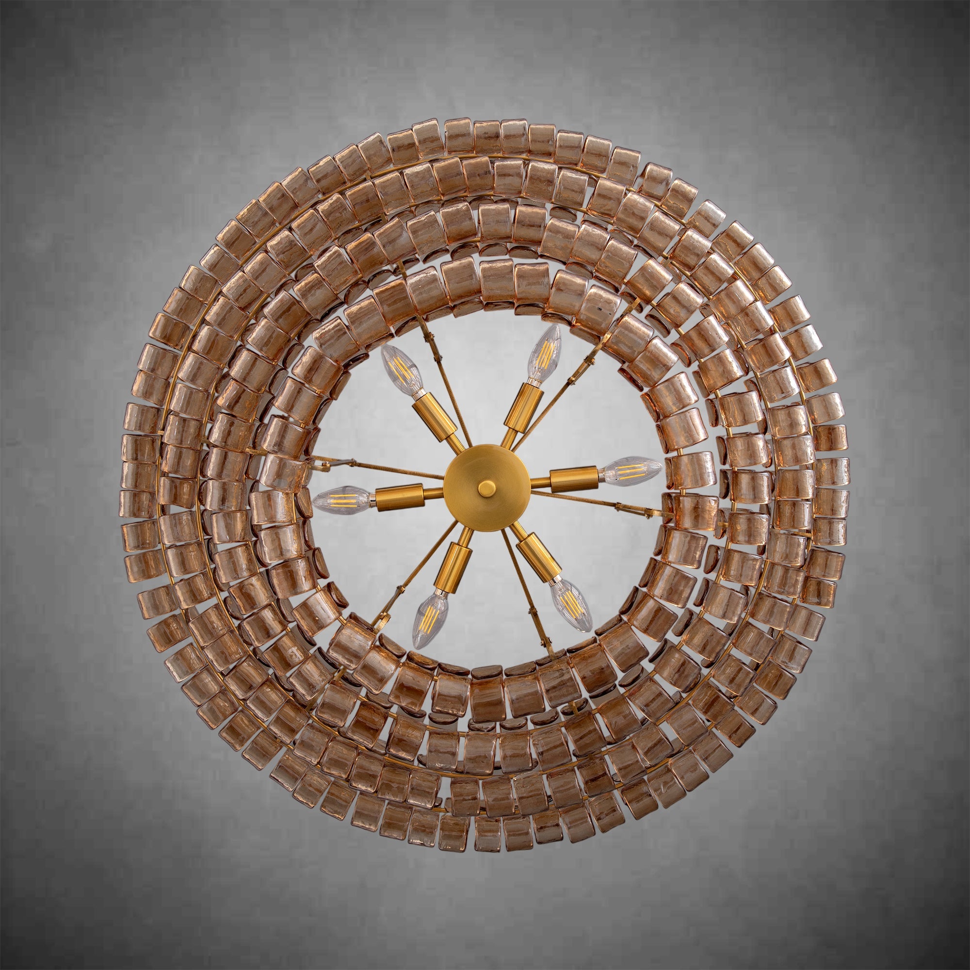 Ghiaccio Glass Round Chandelier