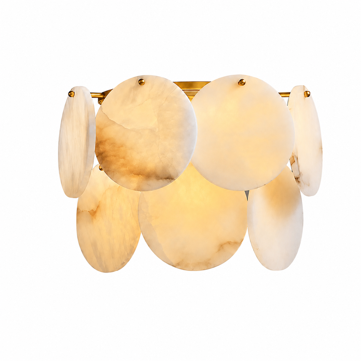 Solara French Art Deco Spanish Alabaster Wall Sconce 10.6"