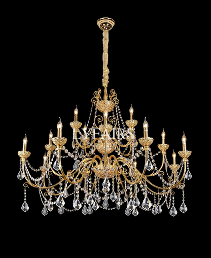 Baroque Revival  Crystal Chandelier with Jewelry-Level Craft and Crystals