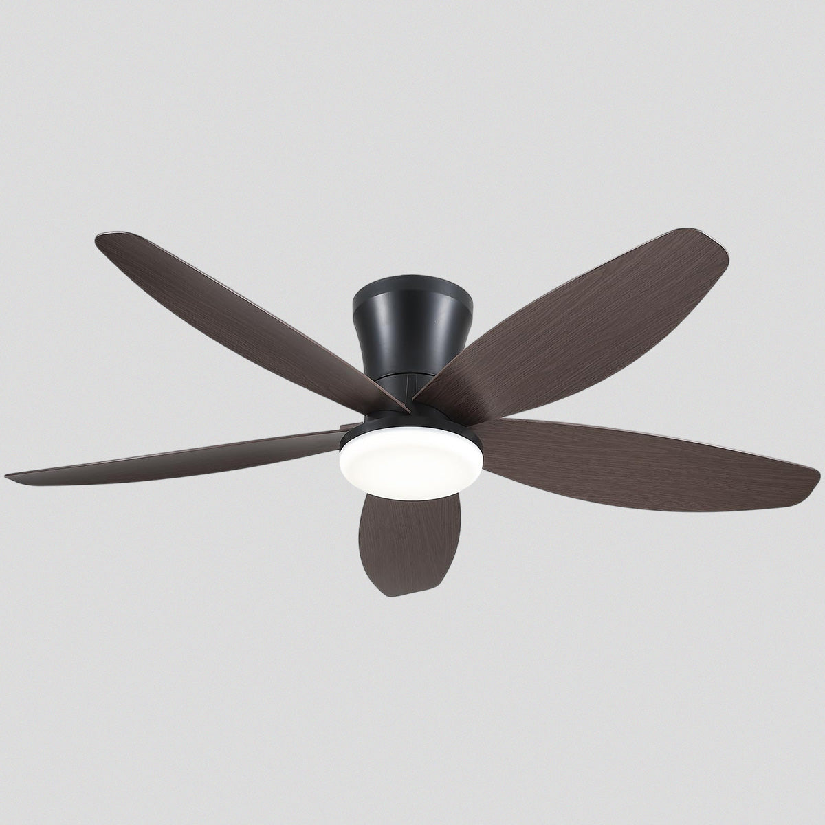 Indoor/Outdoor Recessed Black Ceiling Fan Light
