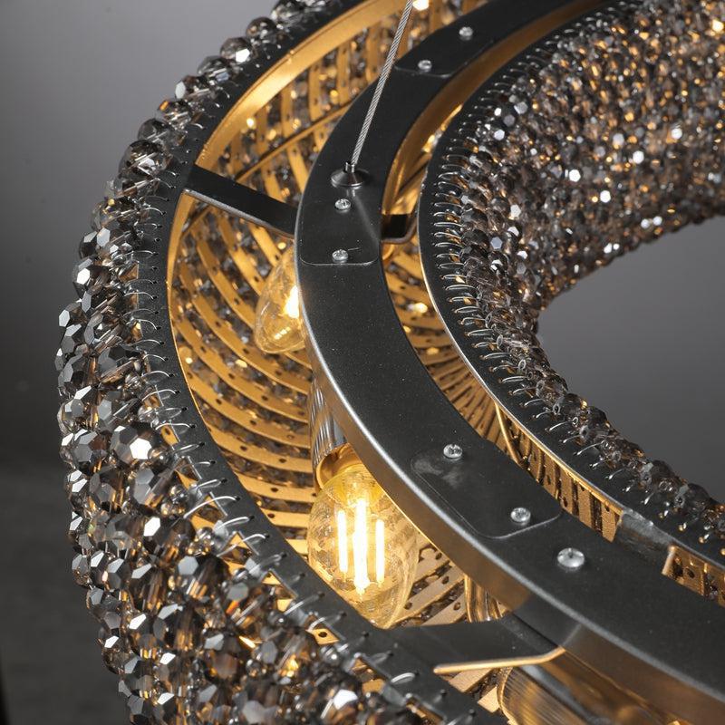 Amber Halo Ring Modern Crystal Chandelier