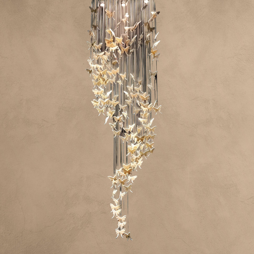 Modern Spiral Staircase Chandelier Ceiling Light Fixture for High Ceiling Living room/ Entryway