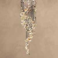 Modern Spiral Staircase Chandelier Ceiling Light Fixture for High Ceiling Living room/ Entryway
