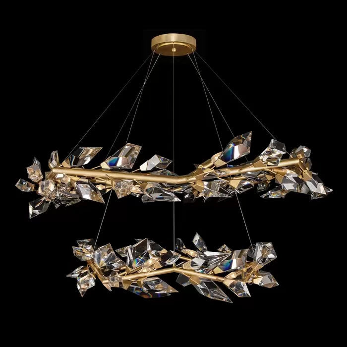 Art Handcrafted 1/2/3-tier Diamond-cut Crystal Chandelier