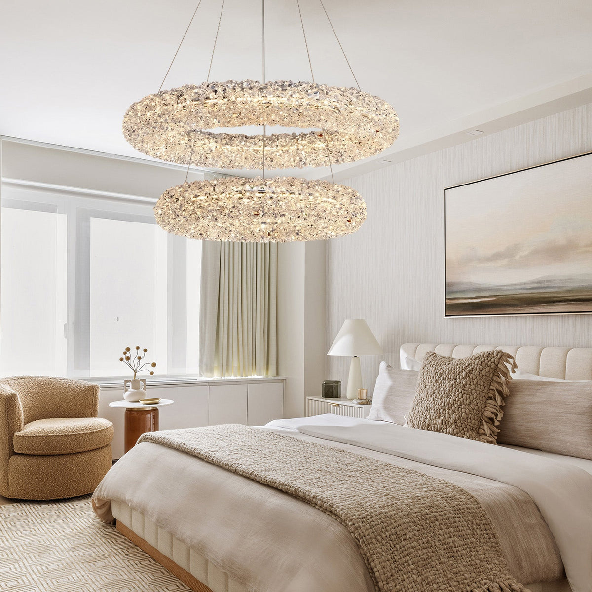 Lumina Halo Crystal Chandelier 31.5"