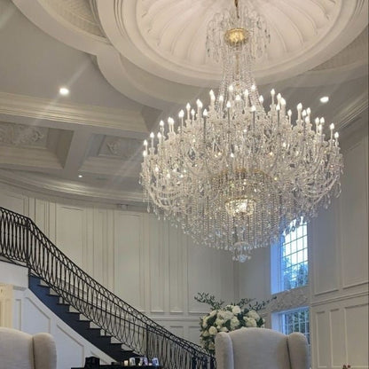 Extra Large Classic Traditional Crystal Chandelier 60/72/90 Lights for Hotel/Showroom/Foyer/Wedding Hall/Coffee Shop