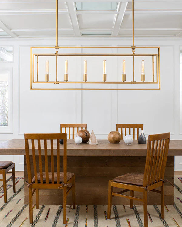 Verao Glass Rectangular Chandelier
