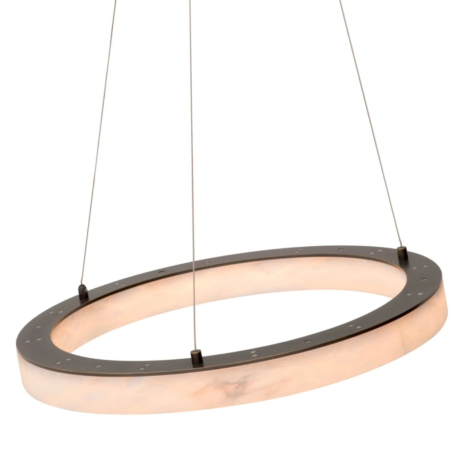 Audrey Modern Round Living Room Alabaster Chandelier