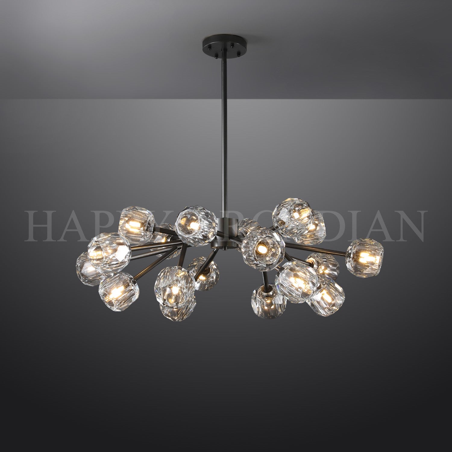 HA Bola De Crystal Round Chandelier 24"