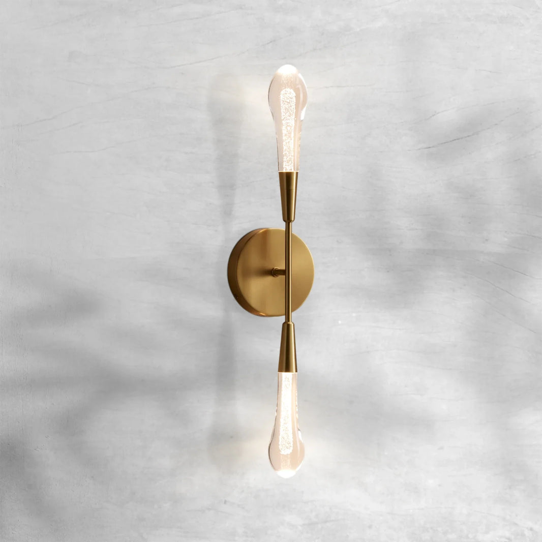 Elegant Sorenza Double Sconce with LED and Brass Finish
