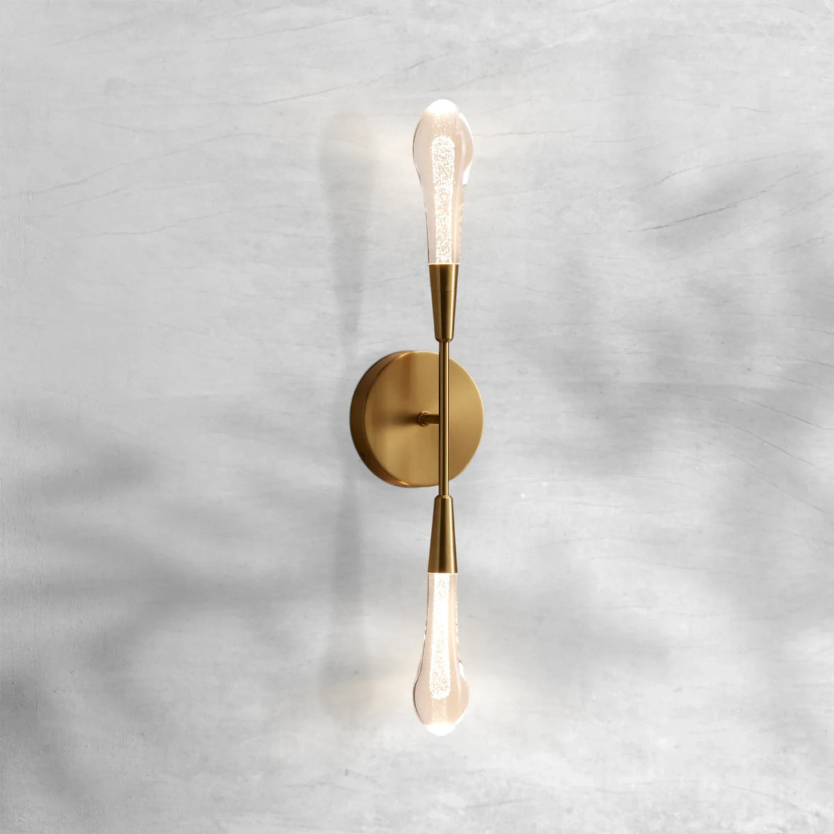 Elegant Sorenza Double Sconce with LED and Brass Finish