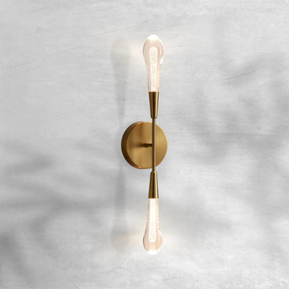 Elegant Sorenza Double Sconce with LED and Brass Finish