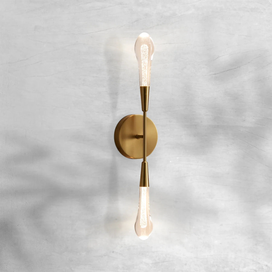 Elegant Sorenza Double Sconce with LED and Brass Finish