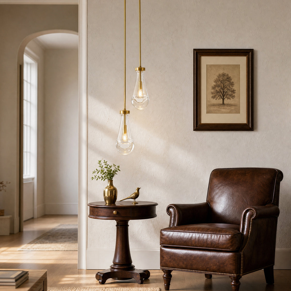 Sorenza Raindrop Round Chandelier 2-Light 5"