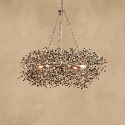 Faverelle chandelier in bronze with crystal-branch crown design
