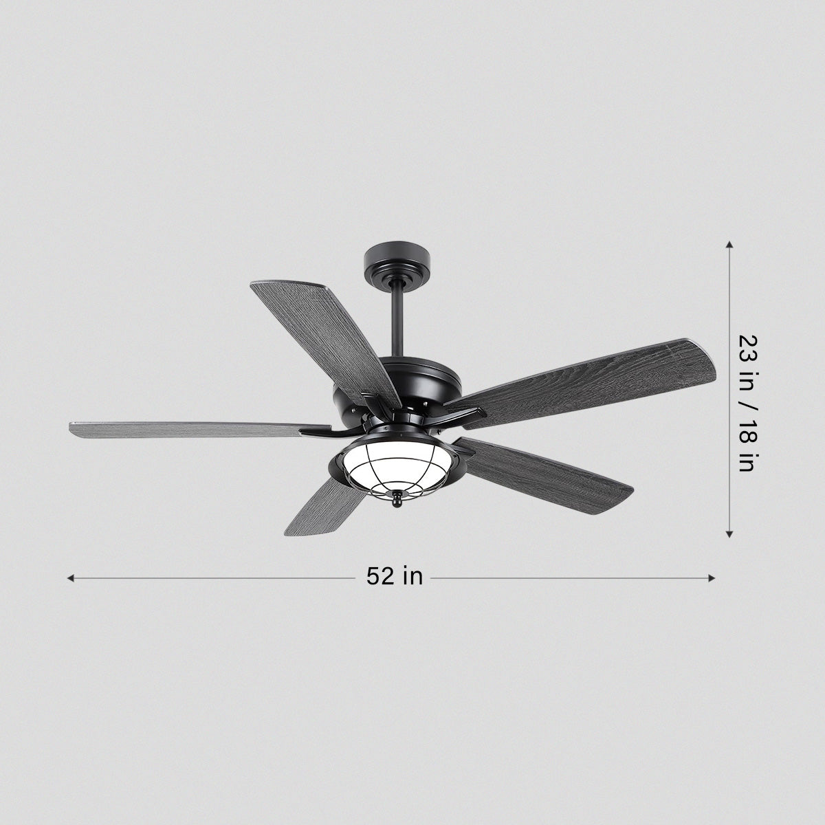 Indoor/Outdoor Ceiling Fans Farmhouse Modern Style 52"