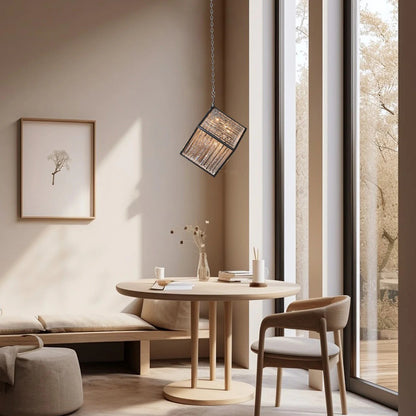 Lita Glass Cube Rectangle Chandelier