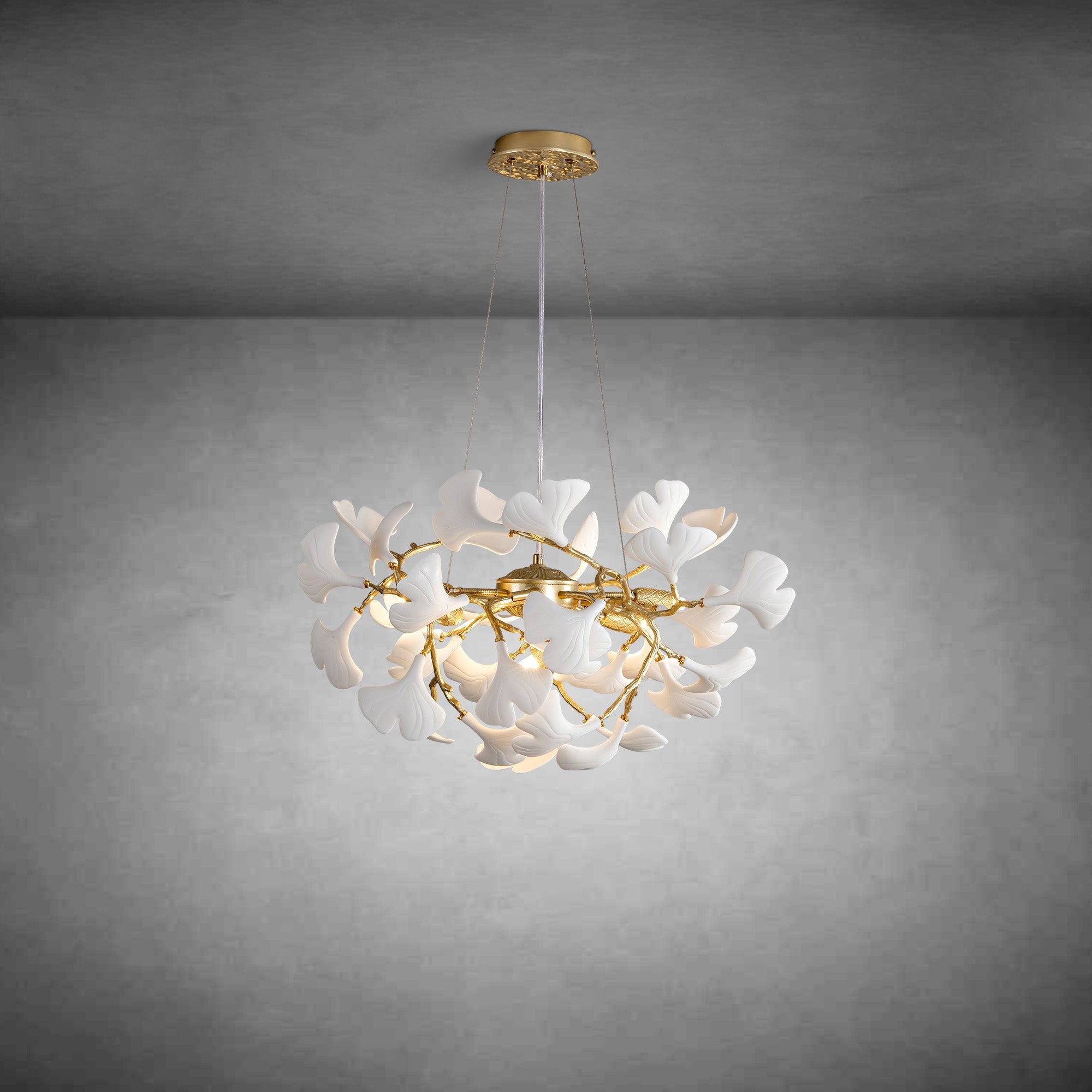 Ginkgo Leaf Branch Chandelier