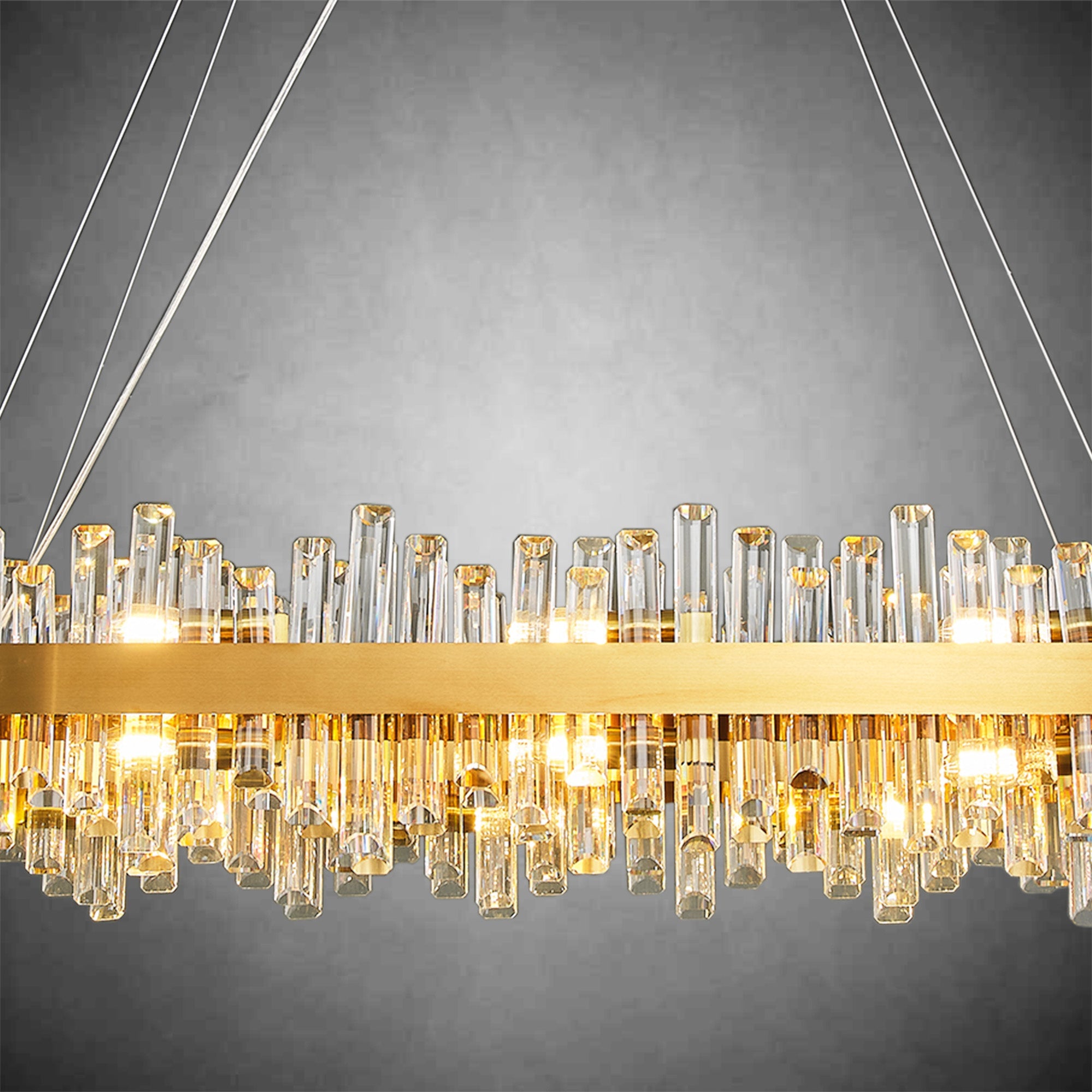Modern Rectangular Crystal Chandeliers