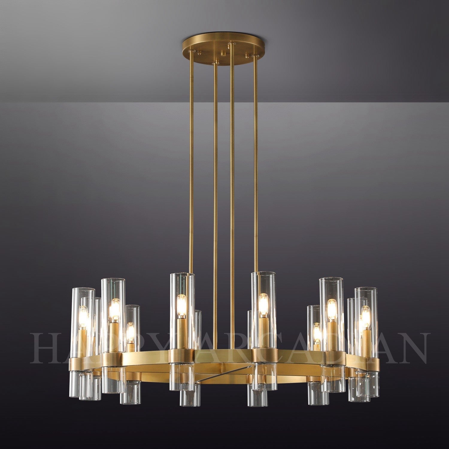 HA Rebecca Round Chandelier 36″, 12-Lights