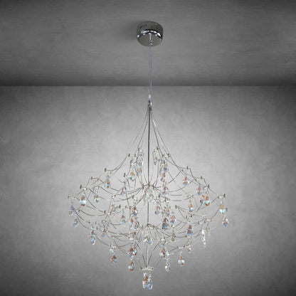 Crystal Chandelier  Sliver  Ceiling Light Fixture