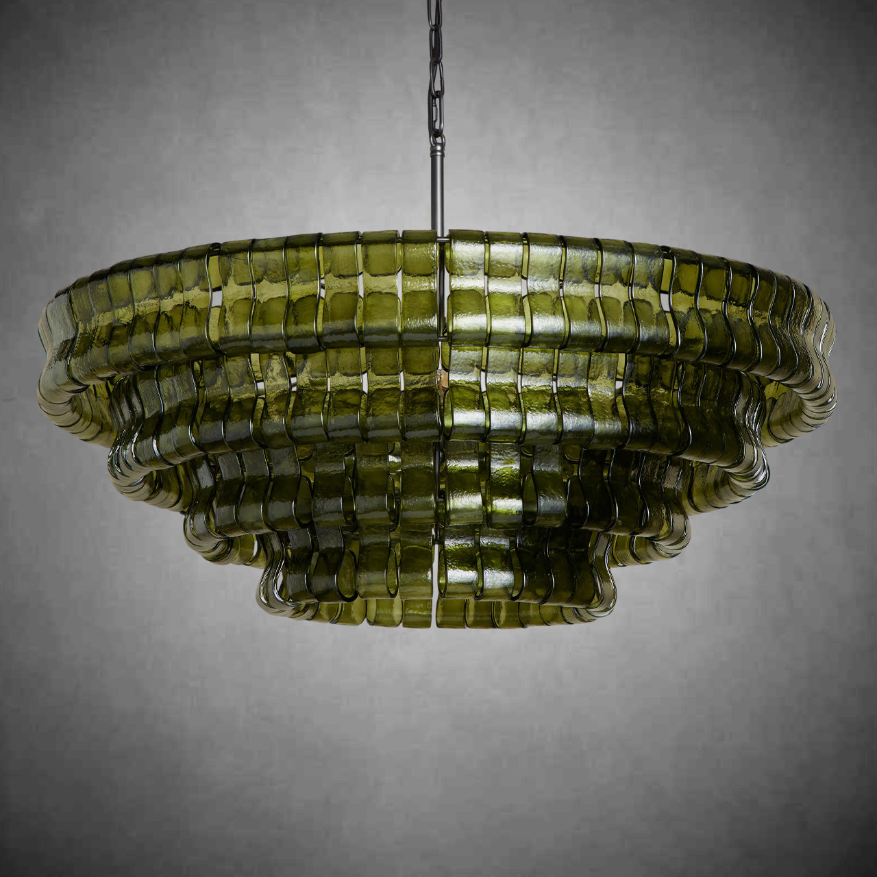 Ghiaccio Glass Round Chandelier